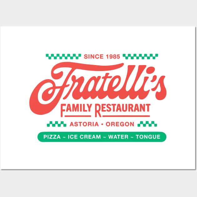 Fratelli's Family Restaurant The Goonies 80s Oregon Wall Art by lorenklein